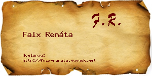 Faix Renáta névjegykártya