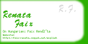renata faix business card